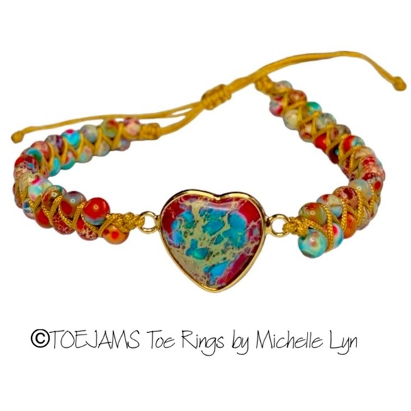 TOEJAMSToeRings Jewelry - 💘FRIENDSHIP BRACELET Cord and Quartz Adjustable Slip Knot Handmade Bracel…